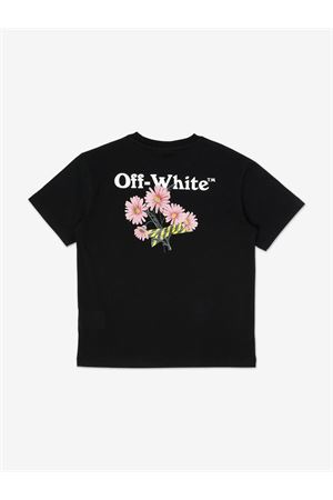 t-shirt in cotone nero OFF WHITE KIDS | OGAA001S26JER004001